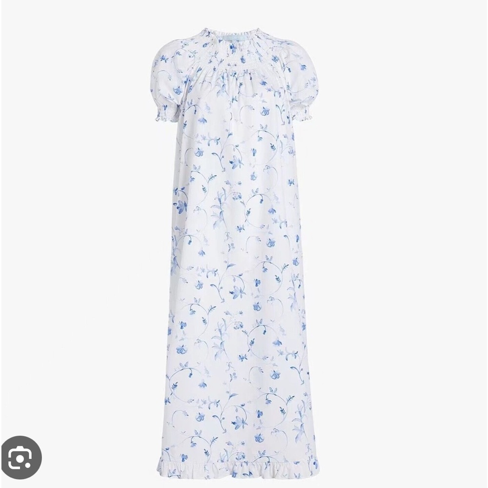 NWT Hillhouse Caroline Nap Dress Blue Botanical